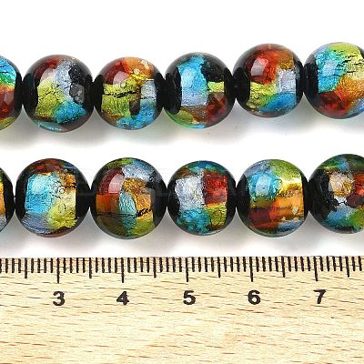 Handmade Foil Glass Beads LAMP-K039-37C-1