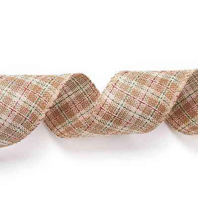 Polyester Imitation Linen Ribbon OCOR-G007-02B-1