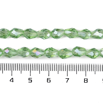 Transparent Electroplate Glass Beads Strands EGLA-N013-T4mm-B13-1