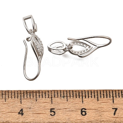 925 Sterling Silver Clear Cubic Zirconia Ice Pick Pinch Bails STER-R011-06P-1