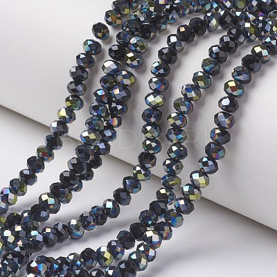 Electroplate Opaque Glass Beads Strands LS-EGLA-A034-P6mm-S02-1