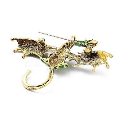 Dragon Alloy Rhinestone Brooches LS-JEWB-K018-14AG-02-1