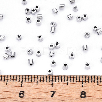 Electroplate Glass Cylinder Beads SEED-Q036-01A-B04-1
