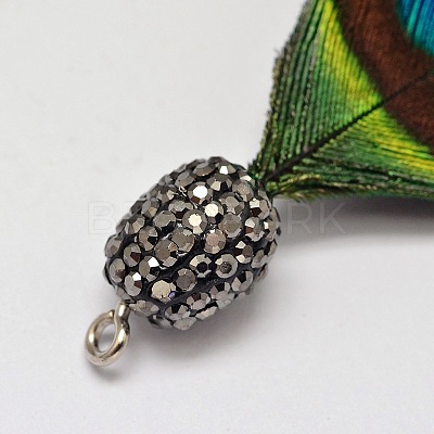 Peacock Feather Big Pendants RB-I074-01-1
