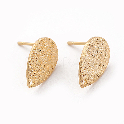 Brass Stud Earring Findings X-KK-N186-62G-1