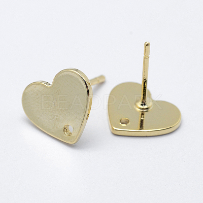 Brass Stud Earring Findings KK-F728-34G-1