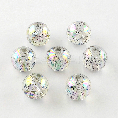 Round AB Color Transparent Acrylic Beads TACR-D005-10mm-06-1