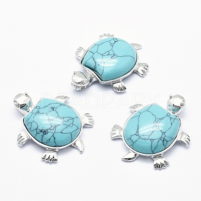 Synthetic Green Turquoise Pendant X-G-G759-B02-1
