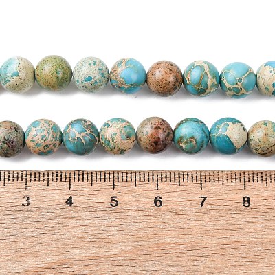 Natural Imperial Jasper Beads Strands G-A175B-8mm-03A-1
