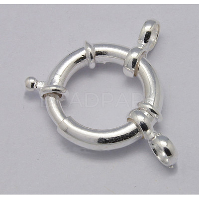 925 Sterling Silver Large Spring Rings Clasps STER-A007-13B-1