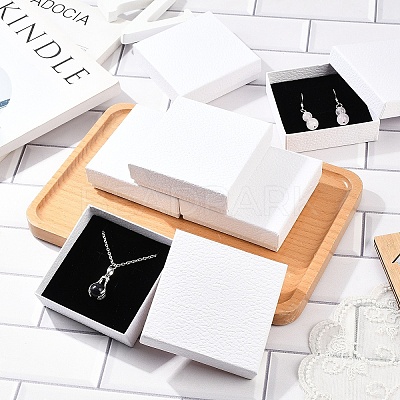 6Pcs Square Cardboard Necklace Box CBOX-YW0001-05E-1