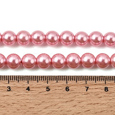 Eco-Friendly Glass Pearl Beads Strands HY-A008-8mm-RB109-1