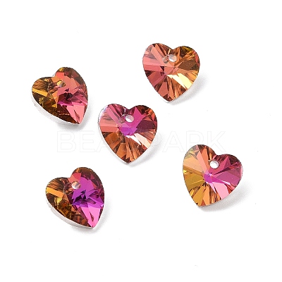 Electroplate Glass Charms G030V10mm-001CP-1