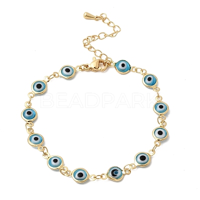 Brass Link Bracelest for Women BJEW-K298-02G-1
