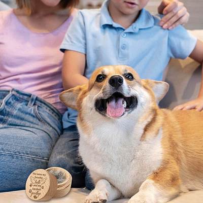 1Pc Beech Wood Engraved Pet Hair Keepsake Boxes CON-CN0001-18J-1