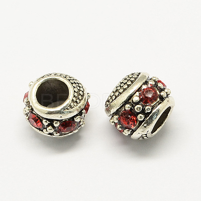 Alloy Rhinestone European Beads MPDL-R036-08A-1