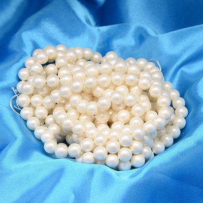 Round Shell Pearl Bead Strands X-BSHE-L011-4mm-A013A-1
