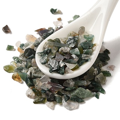 Natural Moss Agate Beads G-O103-31-1