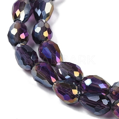 Transparent Electroplate Glass Beads Strands EGLA-N013-T10mm-B06-1