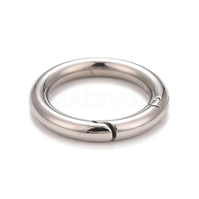 Non-Tarnish 304 Stainless Steel Spring Gate Rings STAS-M296-01P-E-1