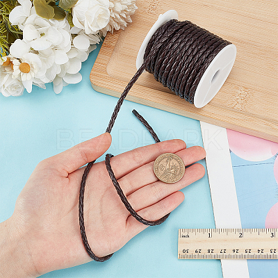 4-Ply Round Imitation Leather Braided Cord LC-WH0003-10D-1