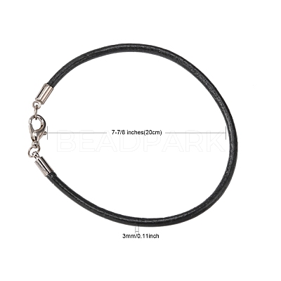Cowhide Leather Cord Bracelet Making AJEW-JB00016-03-1