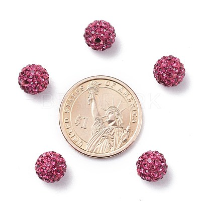 Pave Disco Ball Beads X-RB-A130-10mm-16-1