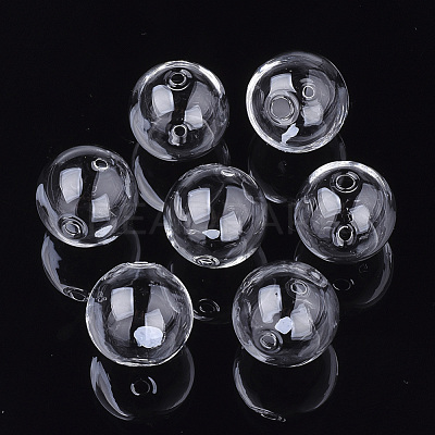 Handmade Blown Glass Globe Beads DH017J-1-18mm-1