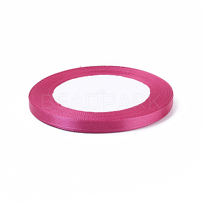 1/4 inch(6mm) Fuchsia Satin Ribbon for Hairbow DIY Party Decoration X-RC6mmY027-1