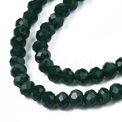 Opaque Solid Color Glass Beads Strands EGLA-A034-P3mm-D23-1