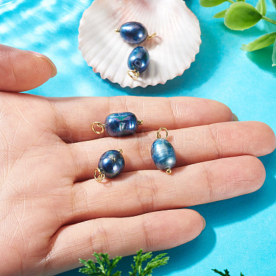 10Pcs Natural Cultured Freshwater Pearl Pendants HJEW-TAC0181-1