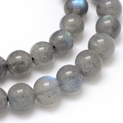 Natural Labradorite Round Bead Strands G-O087-05-6mm-1