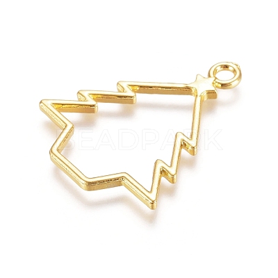 Zinc Alloy Open Back Bezel Pendants PALLOY-E564-77G-1