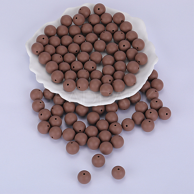 Round Silicone Focal Beads SI-JX0046A-114-1