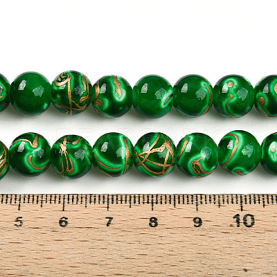 Baking Paint Glass Beads Strands DGLA-N010-10mm-04-1