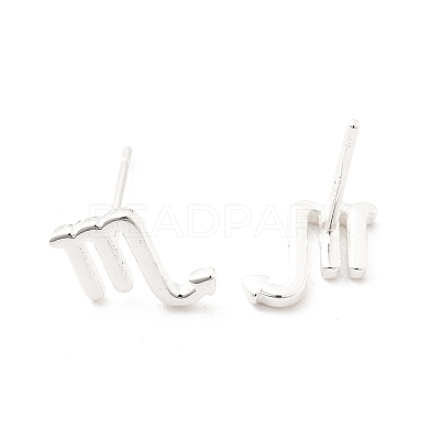 925 Sterling Silver Stud Earrings EJEW-K303-01S-08-1