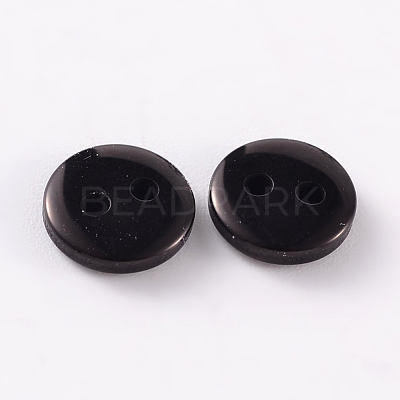 2-Hole Flat Round Resin Sewing Buttons for Costume Design BUTT-E119-14L-13-1