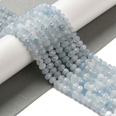 Natural Aquamarine Beads Strands G-B074-A01-02-1