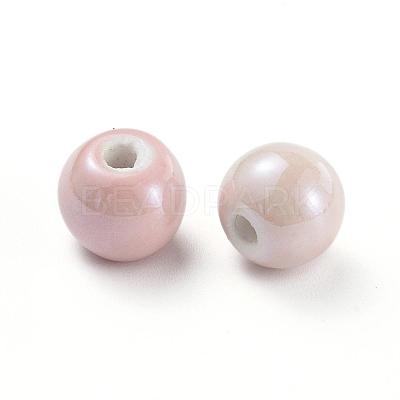 Glazed Porcelain Beads PORC-D001-14mm-08-1