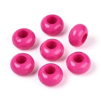 Valentine's Day Opaque Acrylic European Beads SACR-N019-03M2-1