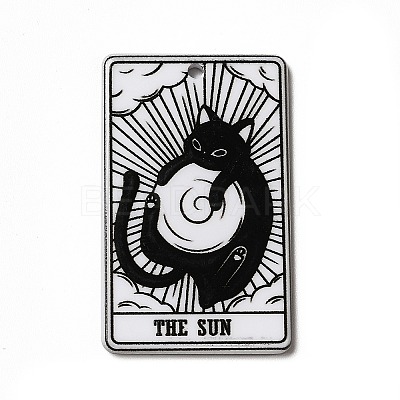 Tarot Theme Printed Acrylic Pendants MACR-G061-04F-1