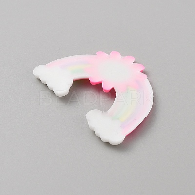 PVC Plastic Cabochons SIL-WH0019-15E-1
