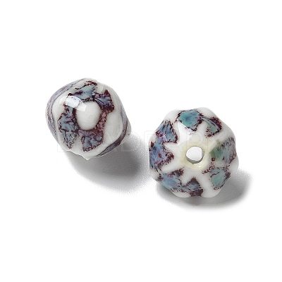 Vintage Porcelain Pumpkin Beads PORC-L080-A04-1
