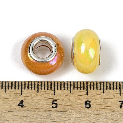 Opaque Resin European Beads RESI-C059-01B-1