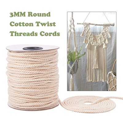 Round Cotton Twist Threads Cords OCOR-L006-D-15-1