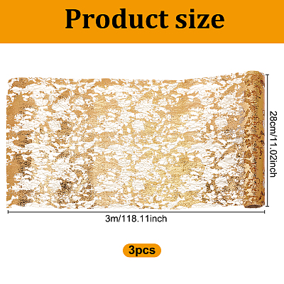 Gold Foil Polyester Mesh Tablecloth AJEW-WH0348-474-1