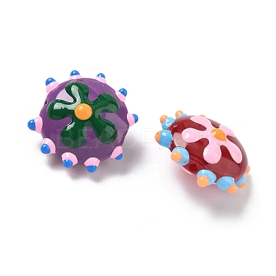 Baking Paint Glass Enamel Beads LAMP-S080-03-1