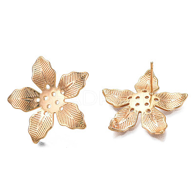 Brass Stud Earring Findings X-KK-N232-332LG-1