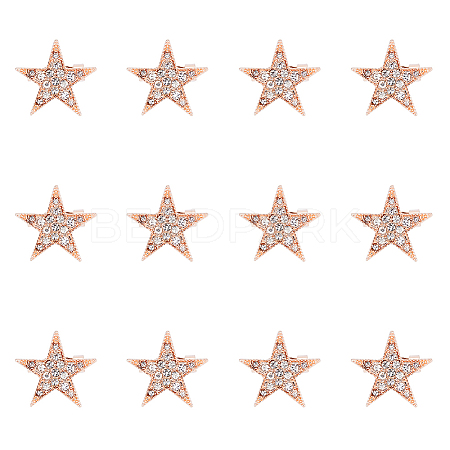 SUPERFINDINGS 12Pcs Star Brooch Pin JEWB-FH0001-43-1