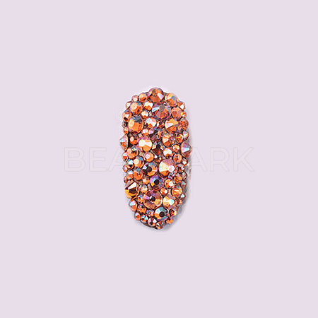 Glass Rhinestone Flat Back Cabochons RGLA-S002-04SS-44-1